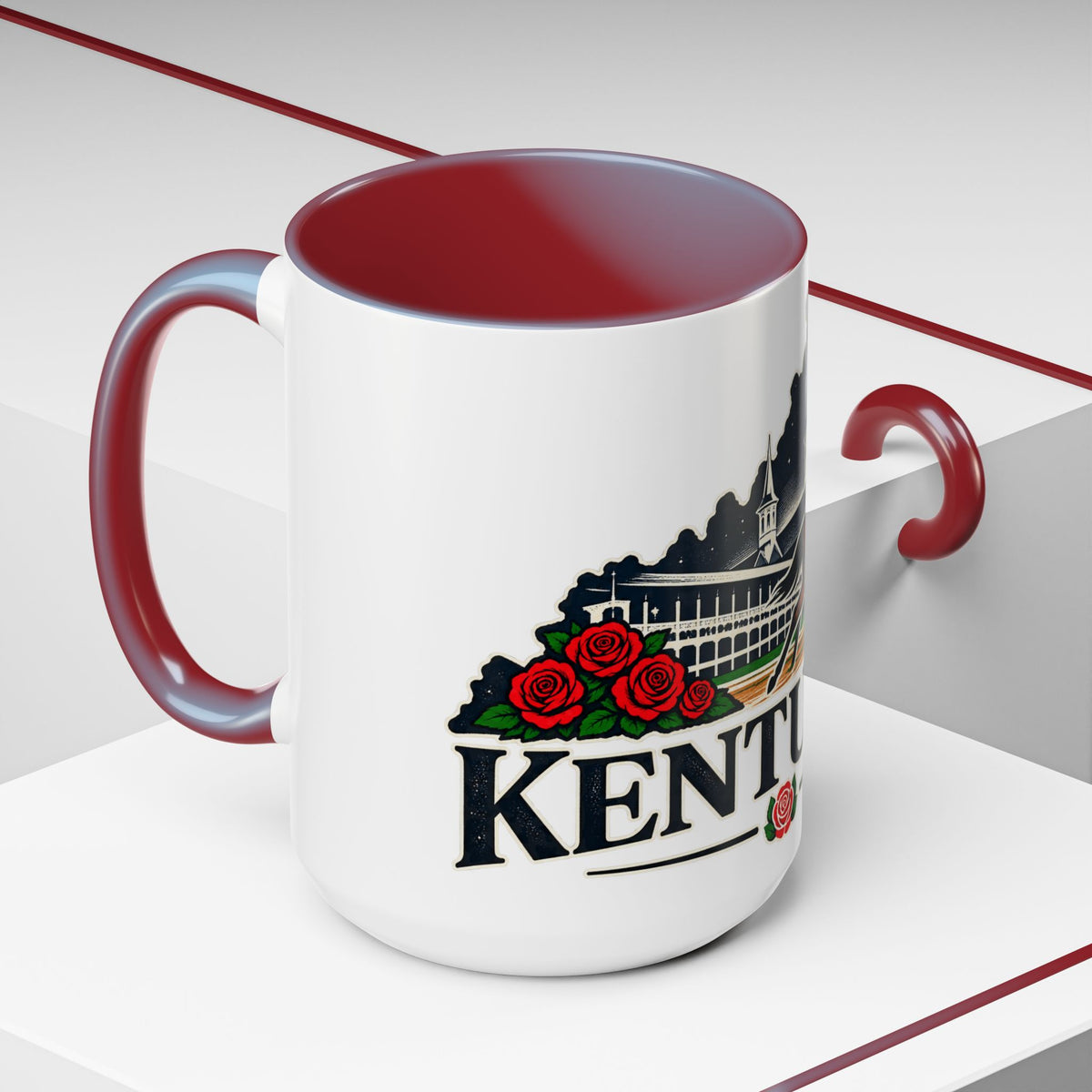 Kentucky Horse Racing Accent Coffee Mug – Derby Roses 11oz/15oz