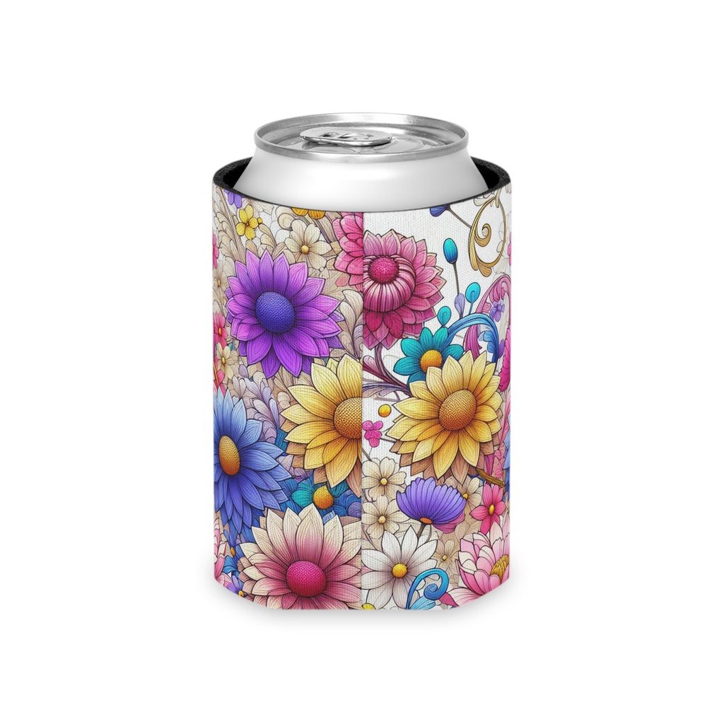Floral Can Cooler - Insulated Beverage Holder for Cold Drinks, Outdoor Events, Summer Picnics, Wedding Favors, Gift Idea, Party Supplies