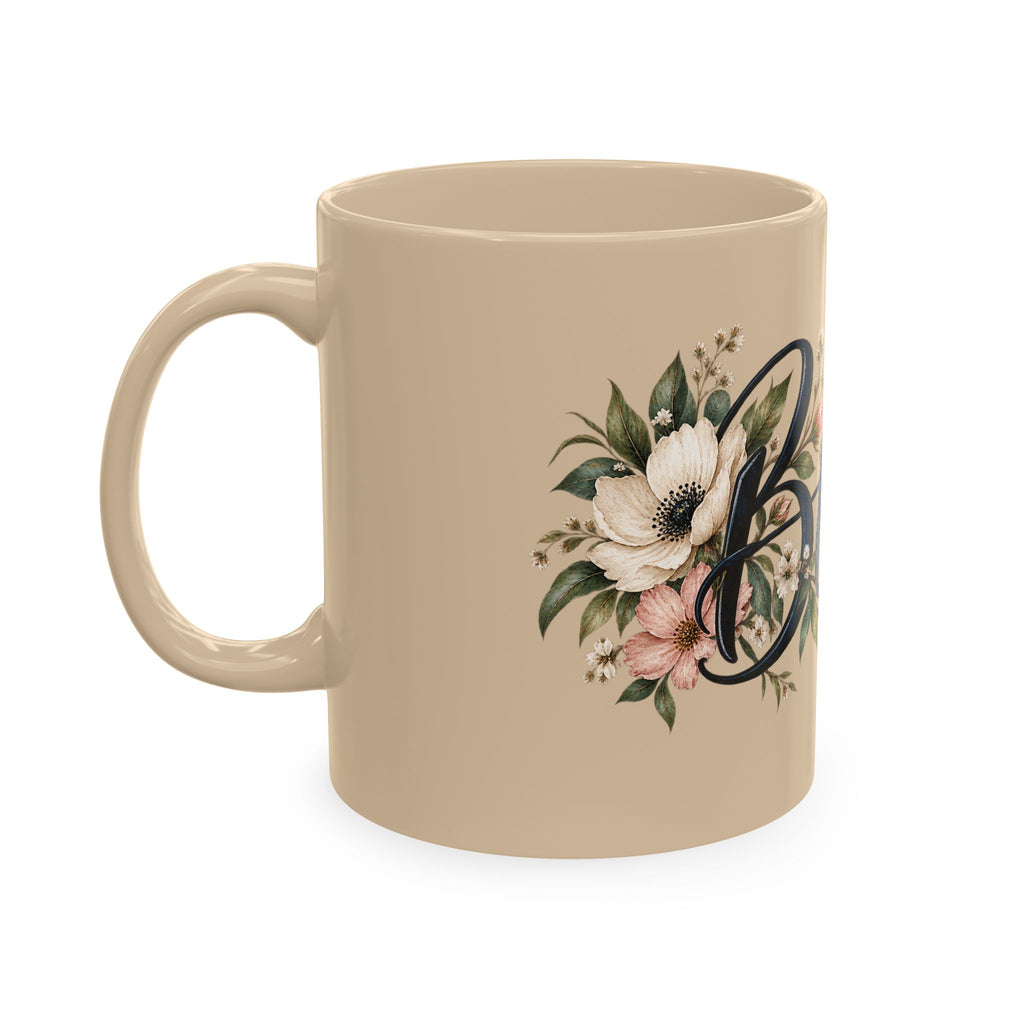 Blessed Floral Ceramic Mug — Inspirational Coffee Cup