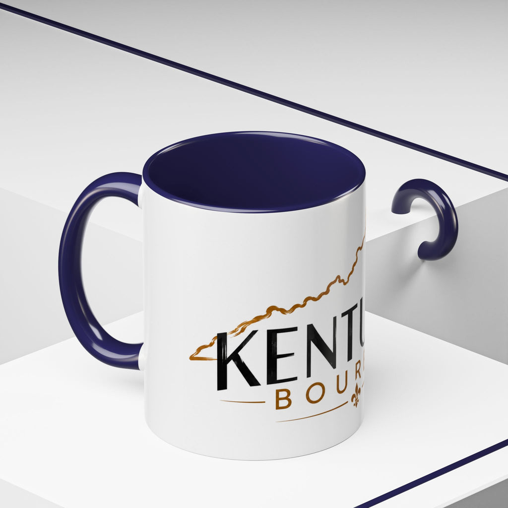 Kentucky Bourbon Accent Coffee Mug — State Outline Coffee Cup (11/15oz)