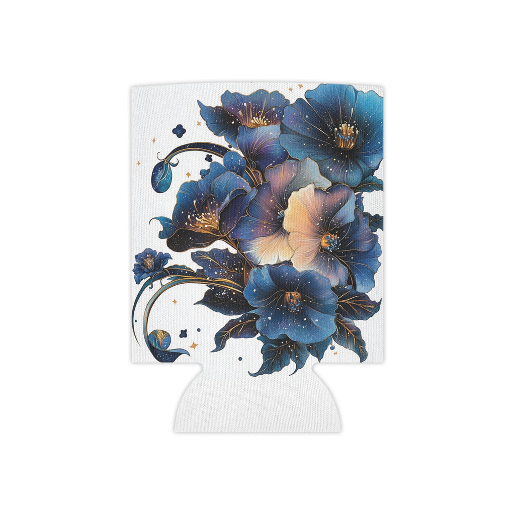 Floral Can Cooler, Flower Pattern Drink Holder, Beverage Insulator Sleeve, Botanical Print Beer Can Cozy, Garden Party Favor