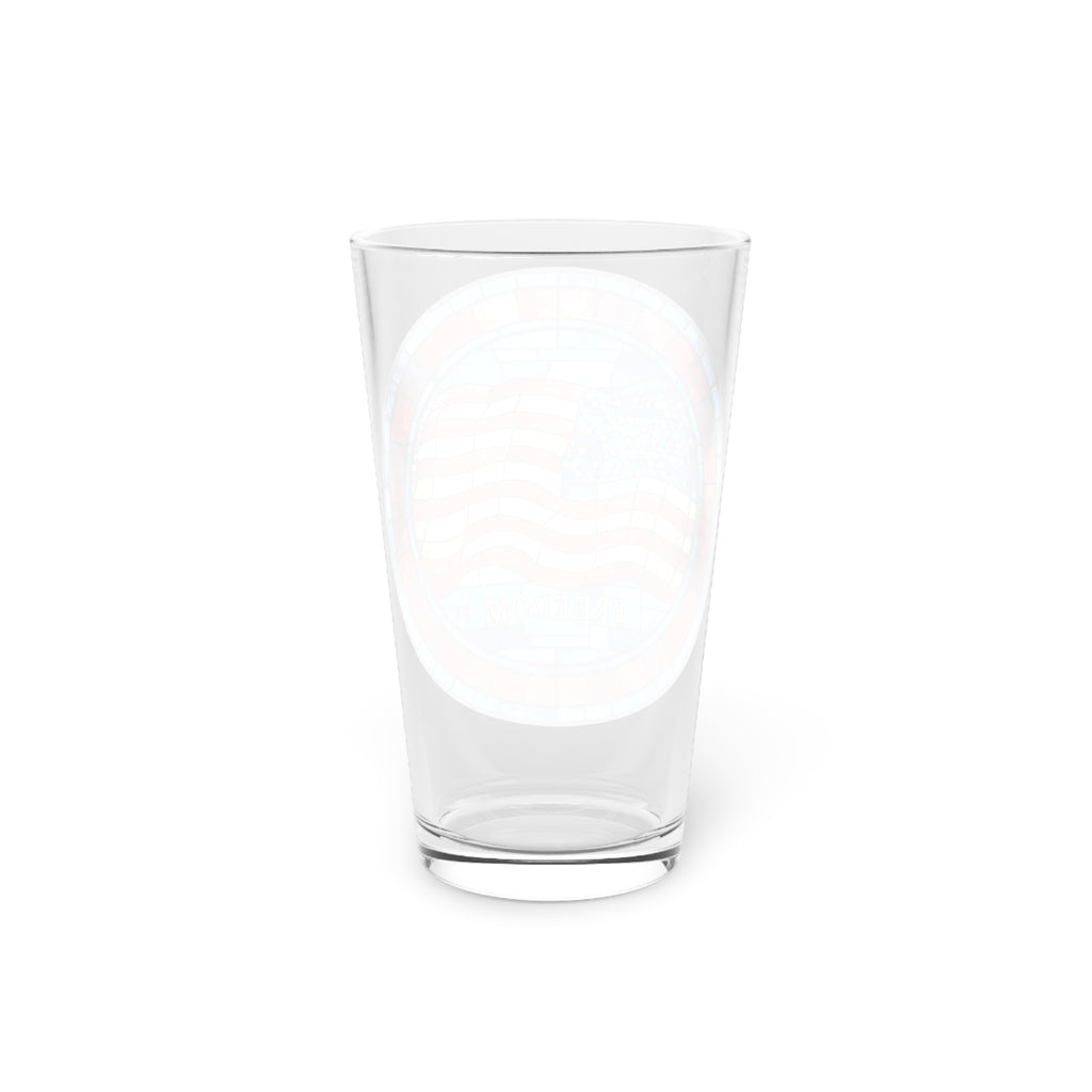 American Flag Stained Glass Freedom Pint Glass | 16oz