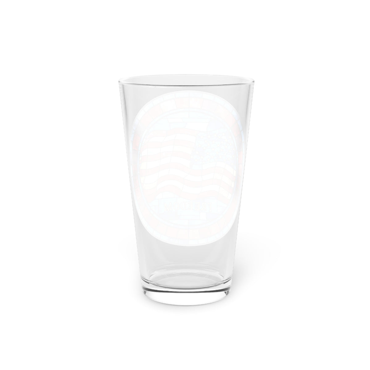 American Flag Stained Glass Freedom Pint Glass | 16oz