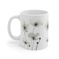 Transparent Flowers Mug, Watercolor Wildflowers Coffee Mug, Gift for her, Spring Mug