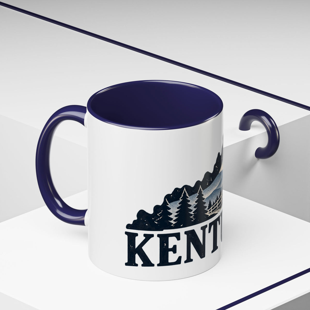 Kentucky Scenic Accent Coffee Mug — Mountain Farm Landscape Ceramic Mug (11/15oz)