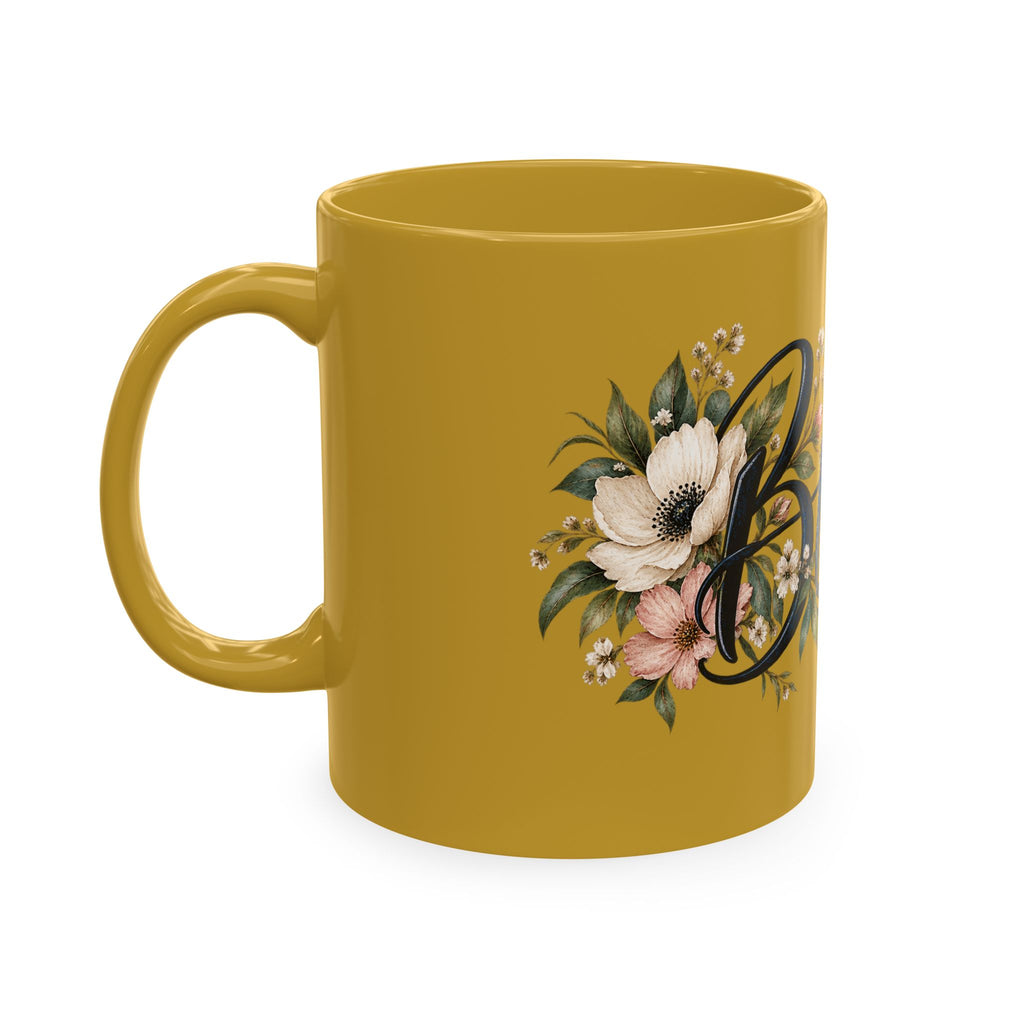 Blessed Floral Ceramic Mug — Inspirational Coffee Cup