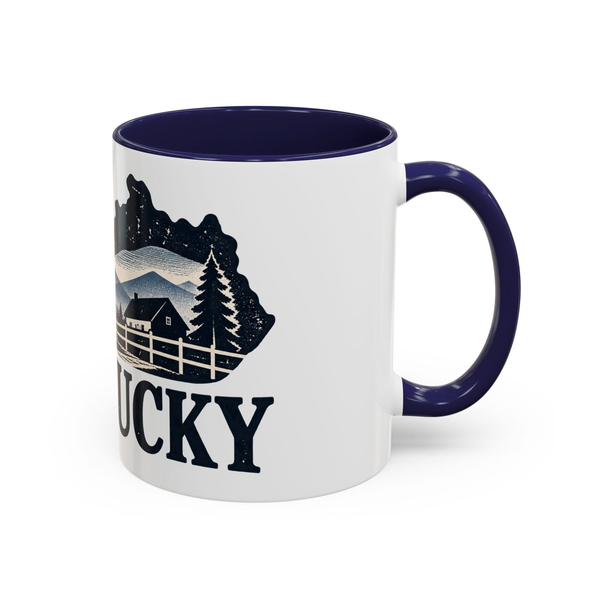 Kentucky Scenic Accent Coffee Mug — Mountain Farm Landscape Ceramic Mug (11/15oz)