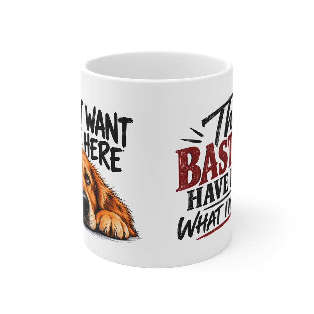 Golden Retriever Mug - "I Don't Want to Be Here" Funny Dog Coffee Cup
