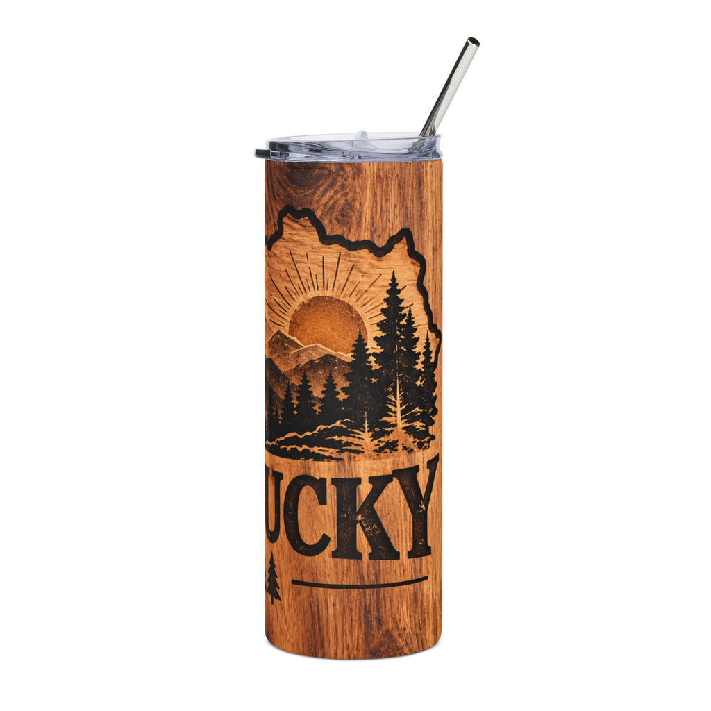 Kentucky Woodgrain 20oz Stainless Steel Tumbler — Mountain & Pine Travel Cup