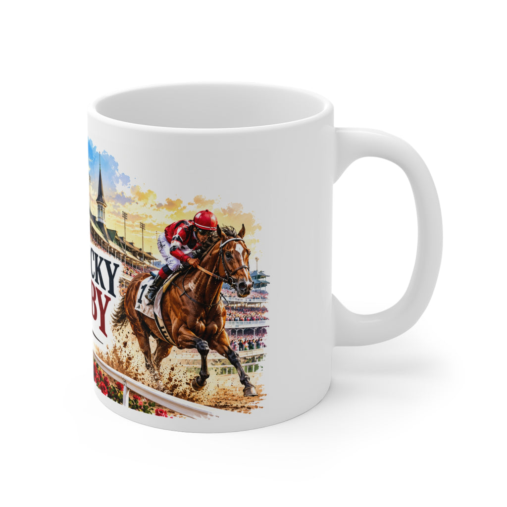 Kentucky Derby 11oz Coffee Mug – Roses & Churchill Downs Souvenir