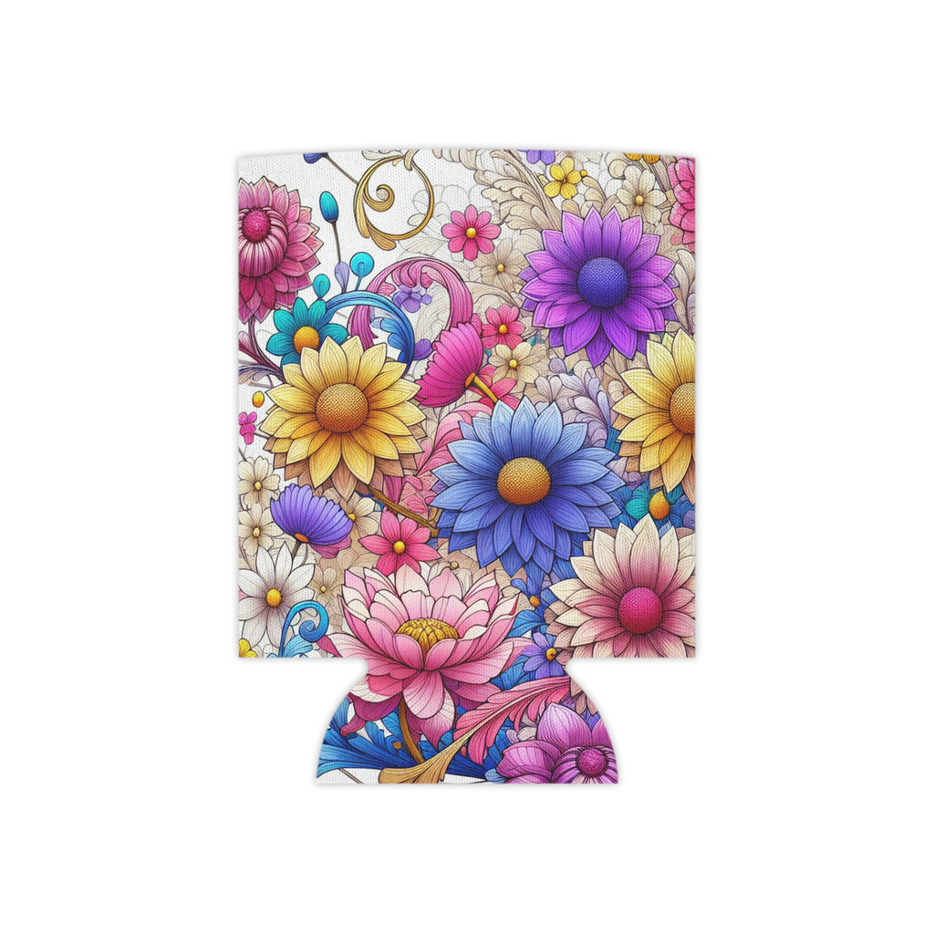 Floral Can Cooler - Insulated Beverage Holder for Cold Drinks, Outdoor Events, Summer Picnics, Wedding Favors, Gift Idea, Party Supplies