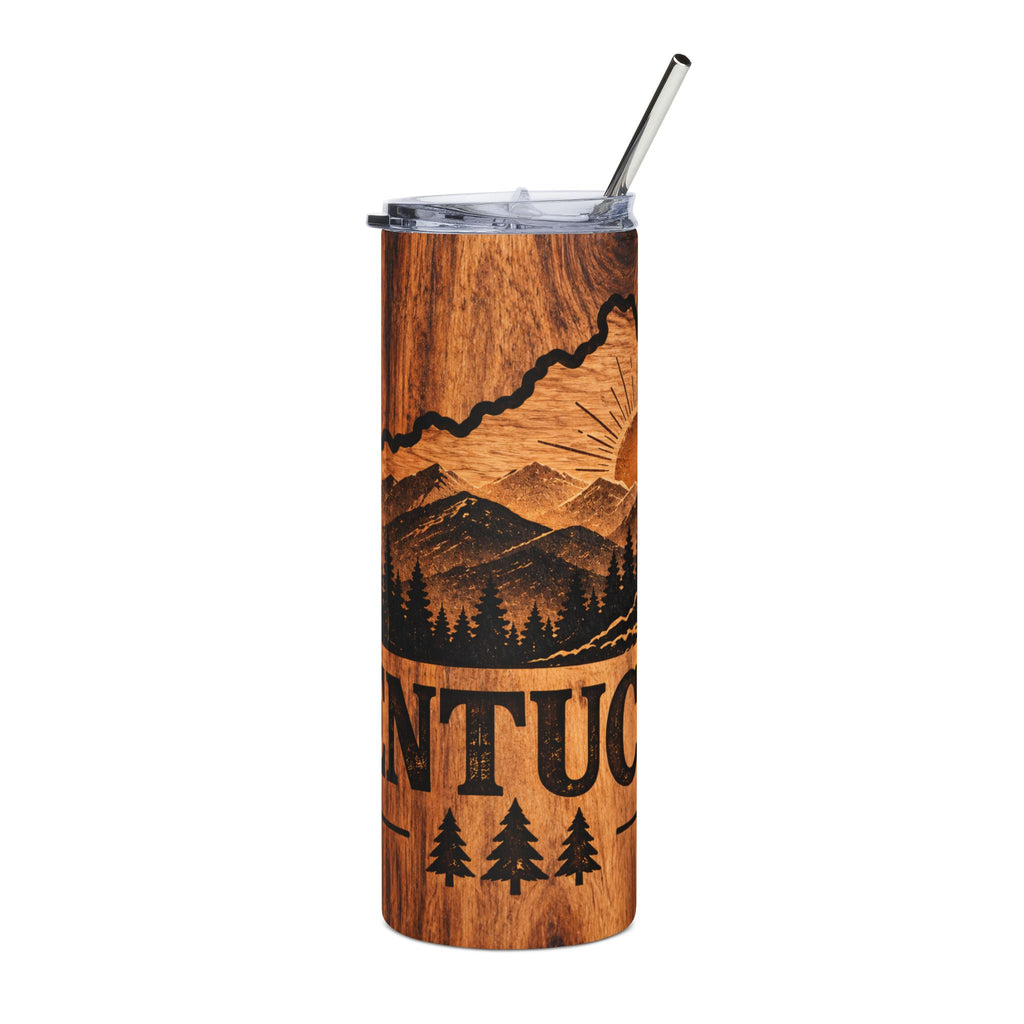 Kentucky Woodgrain 20oz Stainless Steel Tumbler — Mountain & Pine Travel Cup