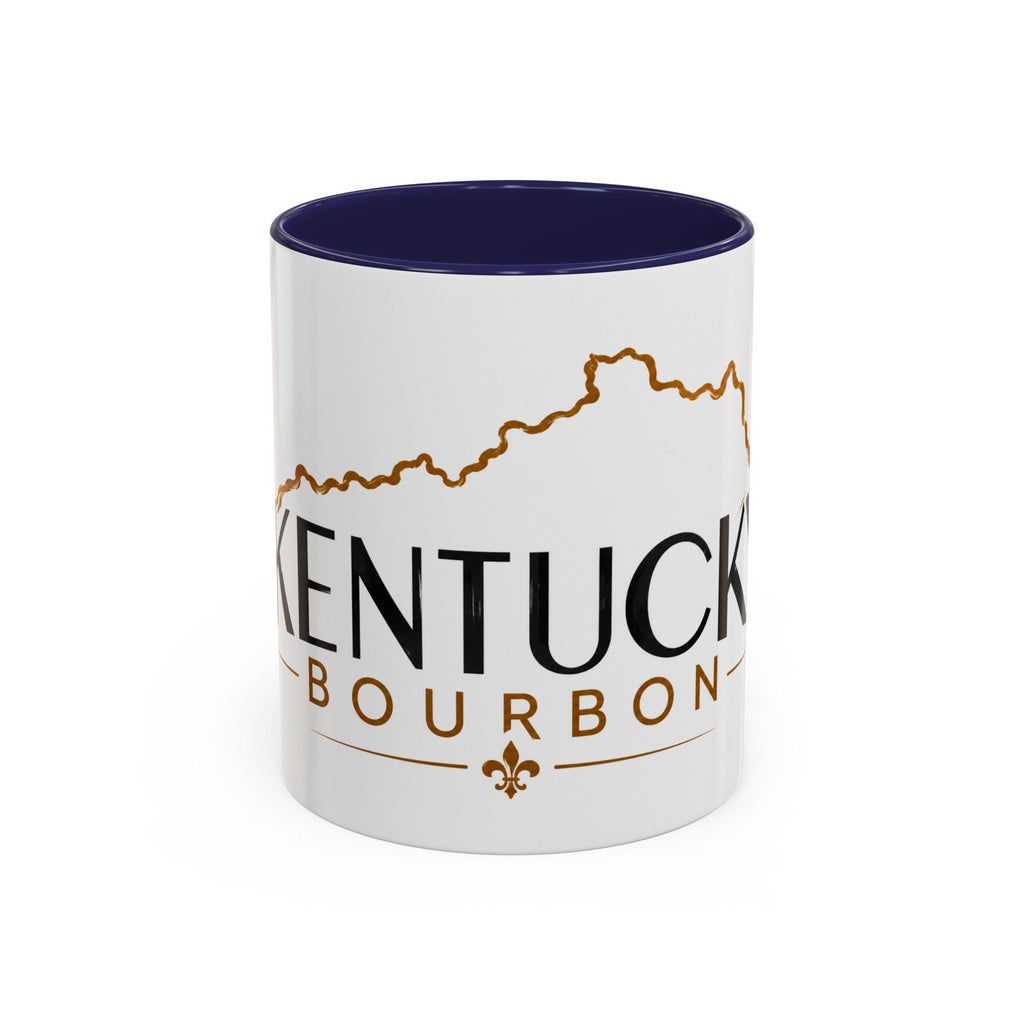 Kentucky Bourbon Accent Coffee Mug — State Outline Coffee Cup (11/15oz)