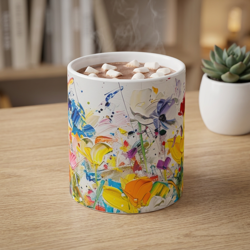 Expressionistic Flowers Mug