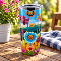 Retro Blooms Tumbler 20oz