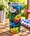 Comic Wildflower Tumbler 20oz