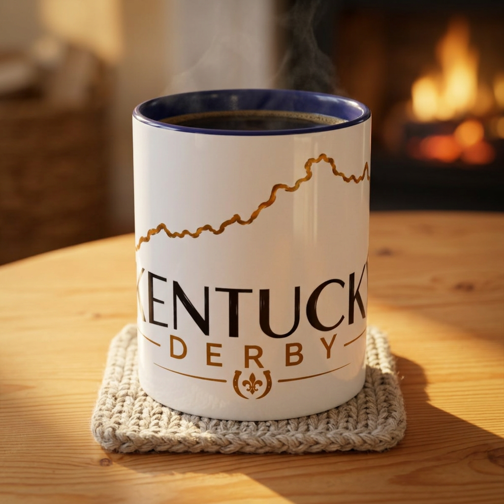 Kentucky Derby Accent Coffee Mug — 11/15oz Horse Racing Souvenir
