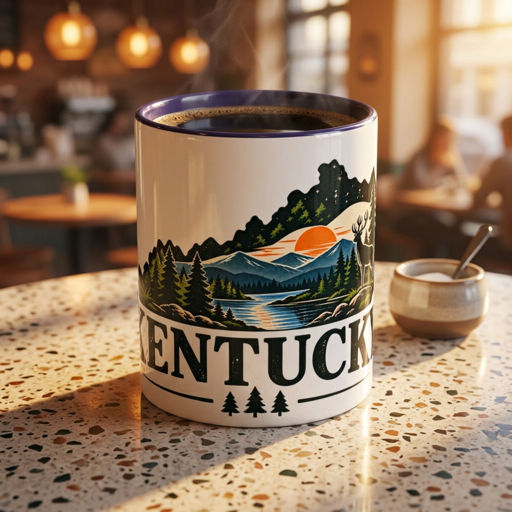 Kentucky Scenic Coffee Mug – Mountain Sunrise State Pride Accent Mug (11/15 oz)