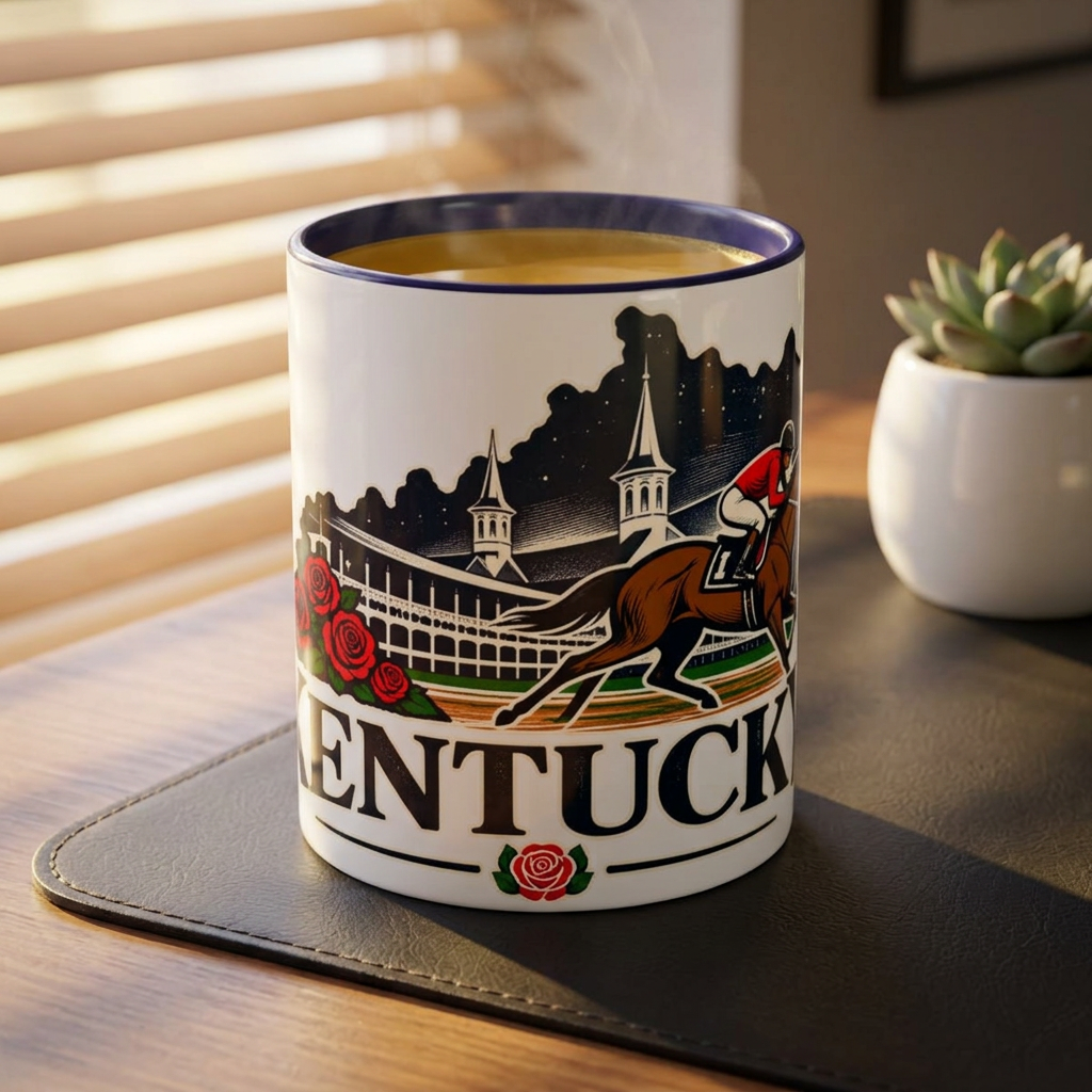 Kentucky Horse Racing Accent Coffee Mug – Derby Roses 11oz/15oz