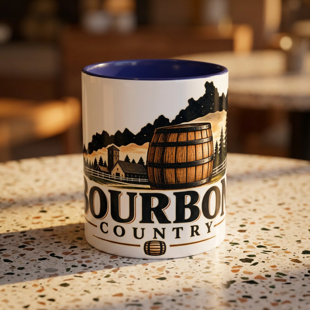 Bourbon Country Accent Coffee Mug — 11/15oz Barrel Design