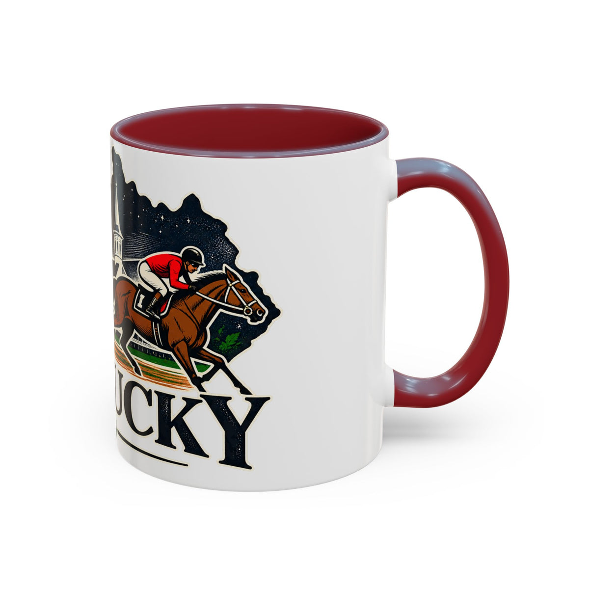 Kentucky Horse Racing Accent Coffee Mug – Derby Roses 11oz/15oz