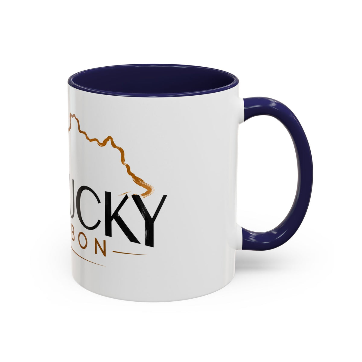 Kentucky Bourbon Accent Coffee Mug — State Outline Coffee Cup (11/15oz)