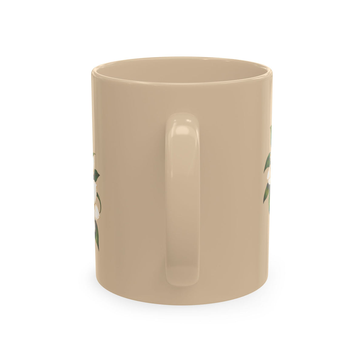 Kentucky Magnolia Ceramic Mug — State Script Coffee Cup with Floral Design