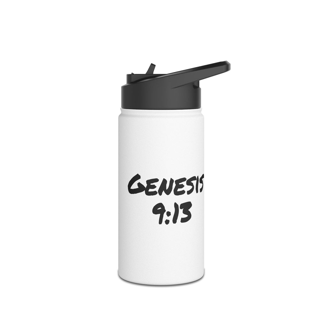 Genesis 9:13 Graffiti Rainbow Stainless Steel Water Bottle, Standard Lid