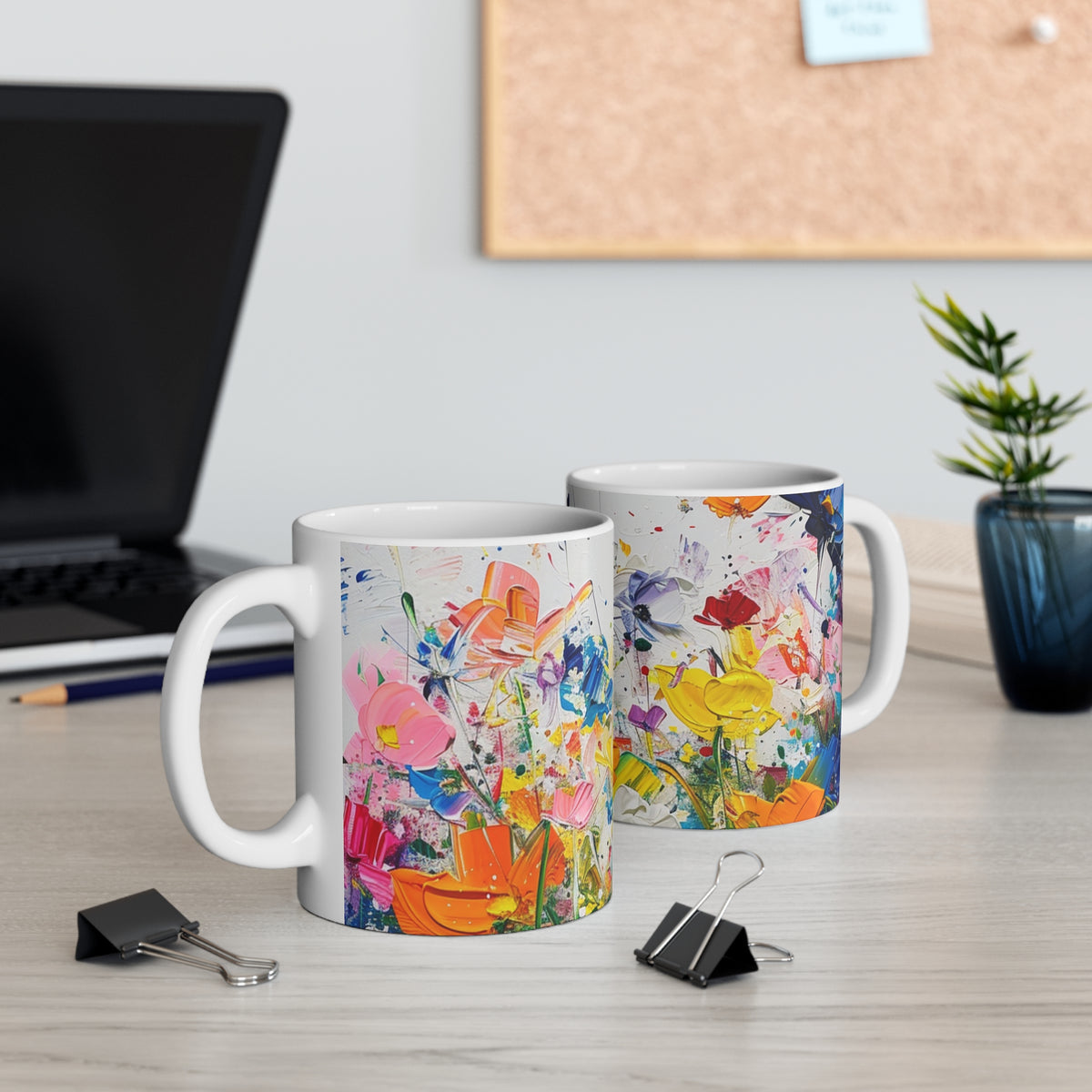 Expressionistic Flowers Mug