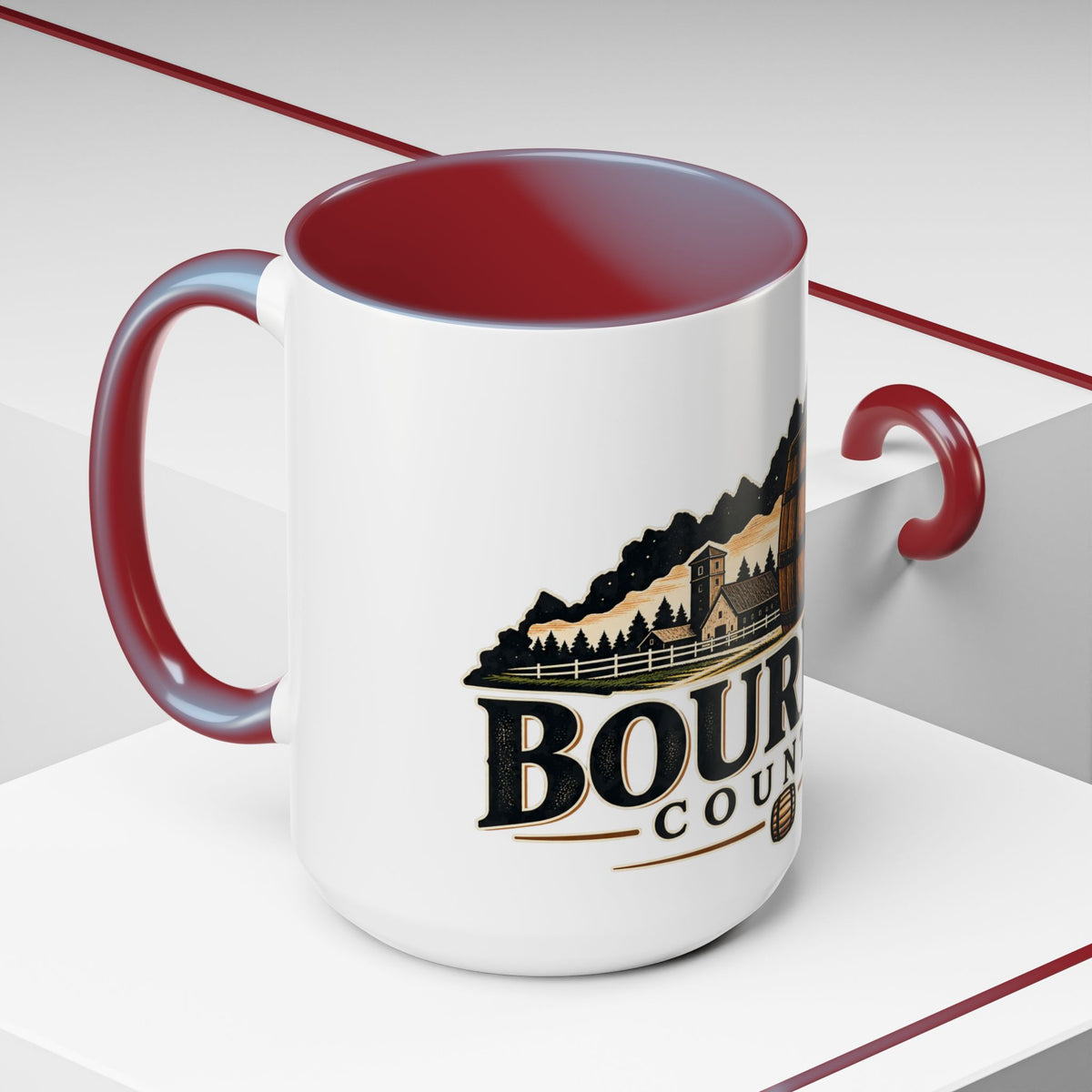 Bourbon Country Accent Coffee Mug — 11/15oz Barrel Design