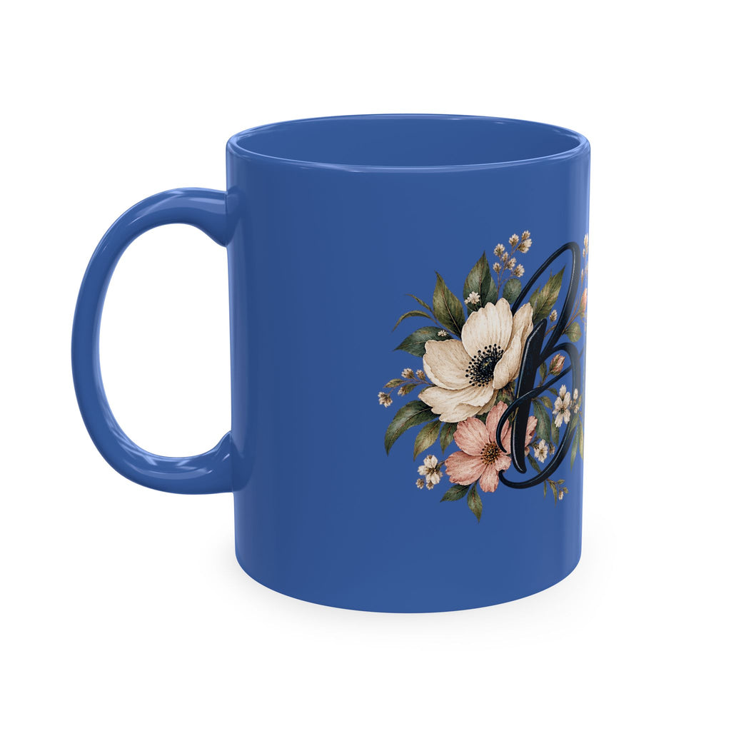 Blessed Floral Ceramic Mug — Inspirational Coffee Cup