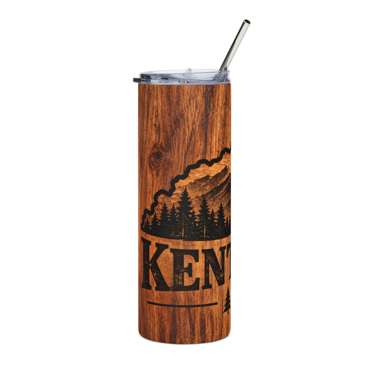 Kentucky Woodgrain 20oz Stainless Steel Tumbler — Mountain & Pine Travel Cup