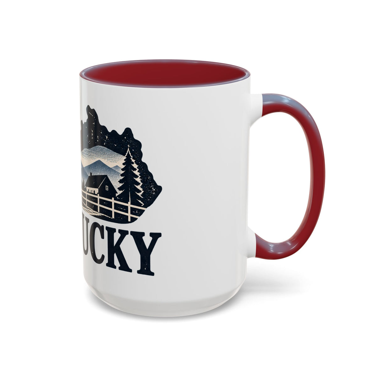 Kentucky Scenic Accent Coffee Mug — Mountain Farm Landscape Ceramic Mug (11/15oz)