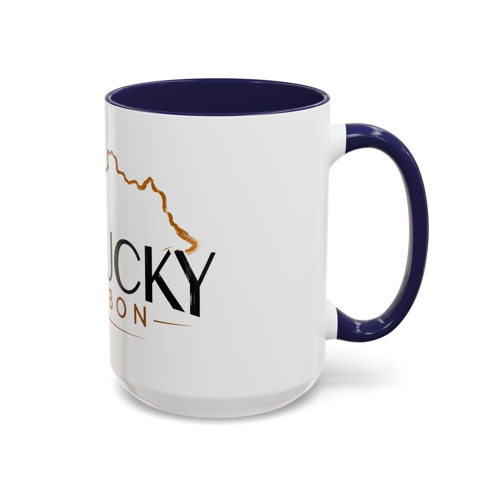 Kentucky Bourbon Accent Coffee Mug — State Outline Coffee Cup (11/15oz)