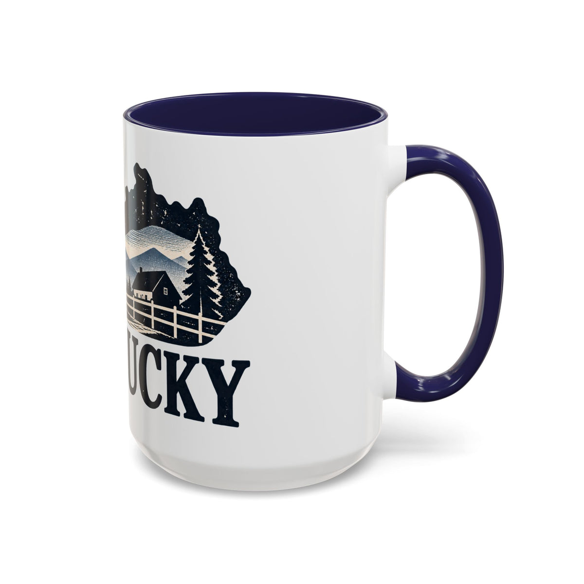 Kentucky Scenic Accent Coffee Mug — Mountain Farm Landscape Ceramic Mug (11/15oz)