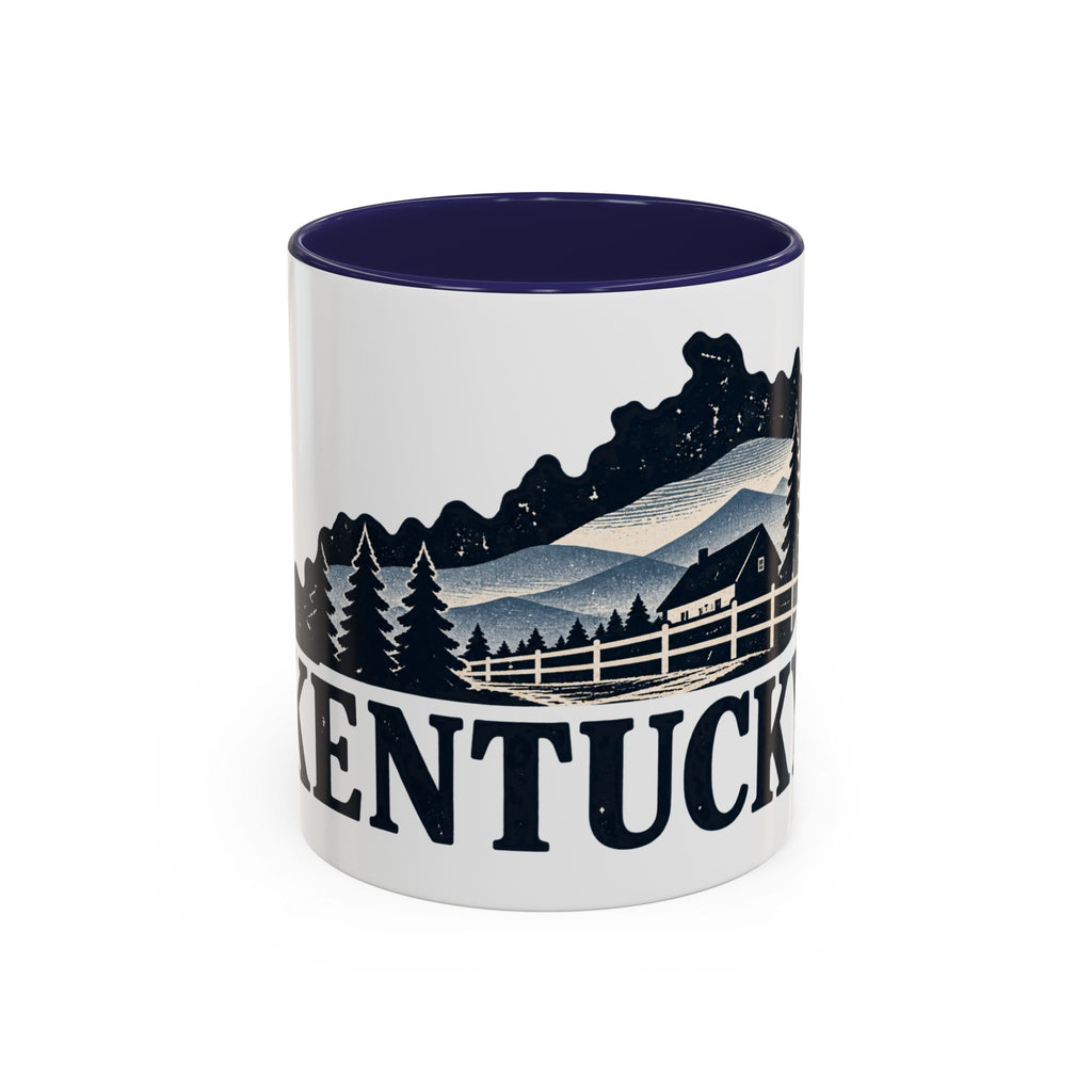 Kentucky Scenic Accent Coffee Mug — Mountain Farm Landscape Ceramic Mug (11/15oz)